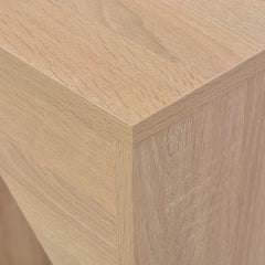 vidaXL Bar Table with Moveable Shelf Oak 138x39x110 cm 5