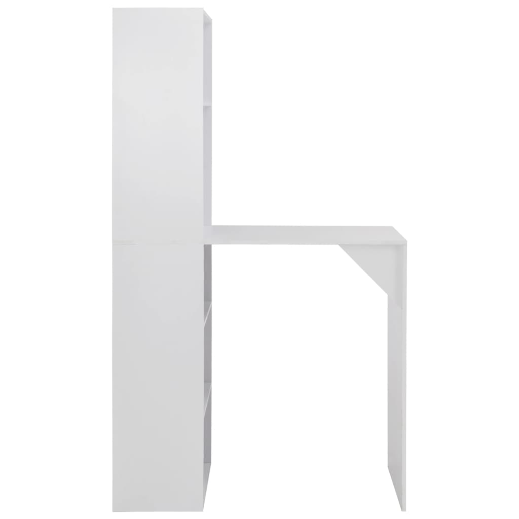 vidaXL Bar Table with Cabinet White 115x59x200 cm 2