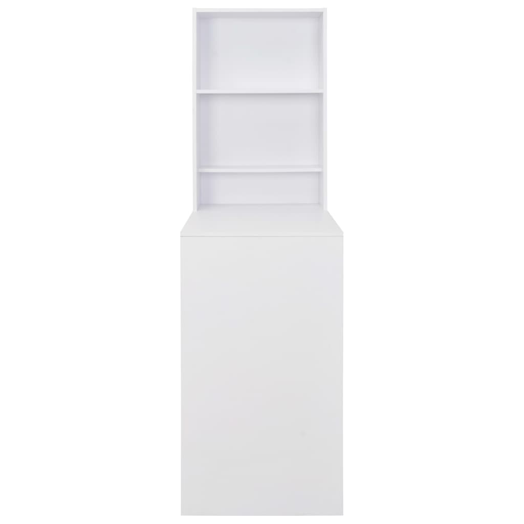 vidaXL Bar Table with Cabinet White 115x59x200 cm 3