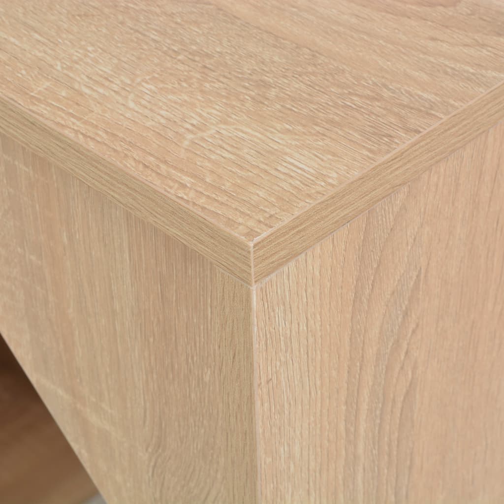 vidaXL Bar Table with Cabinet Oak 115x59x200 cm 4