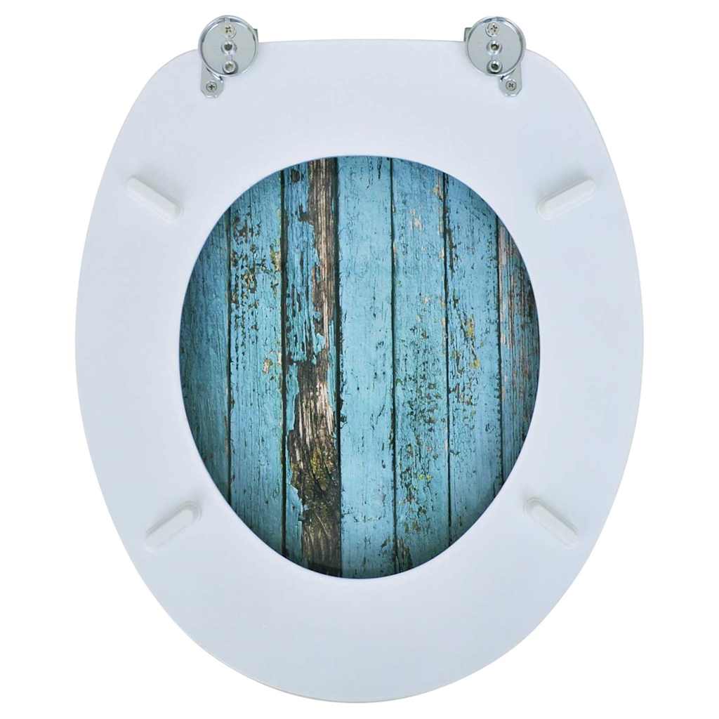 vidaXL Toilet Seats with Lids 2 pcs MDF Old Wood 6