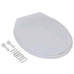 vidaXL Toilet Seats with Soft Close Lids 2 pcs Plastic White 2