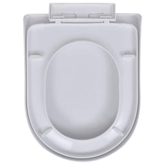 vidaXL Toilet Seats with Soft Close Lids 2 pcs Plastic White 4