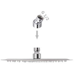 vidaXL Rain Shower Head 2 pcs Stainless Steel Ø 25 cm 6