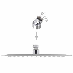 vidaXL Rain Shower Head 2 pcs Stainless Steel 25x25 cm 6