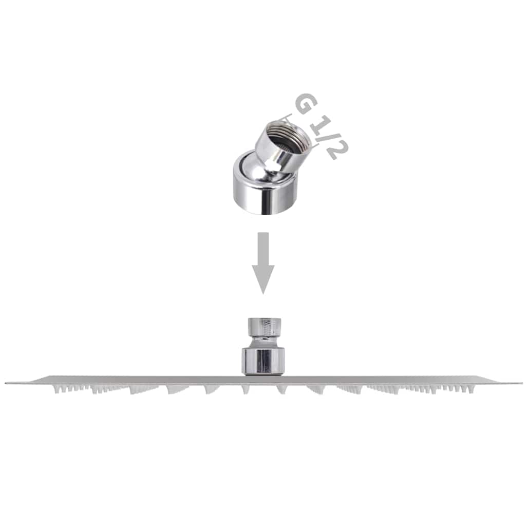 vidaXL Rain Shower Head 2 pcs Stainless Steel 20x30 cm 6