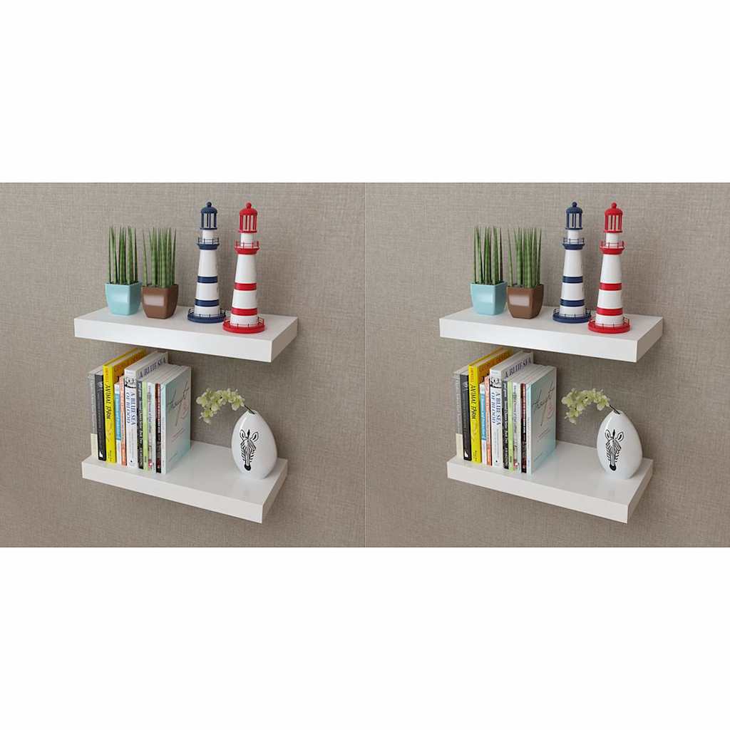 vidaXL Wall Shelves White