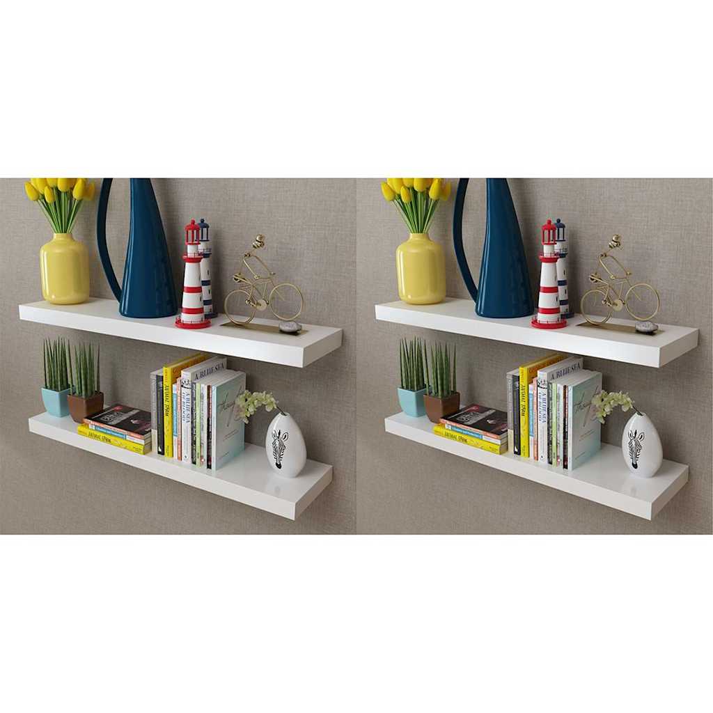 vidaXL Wall Shelves White