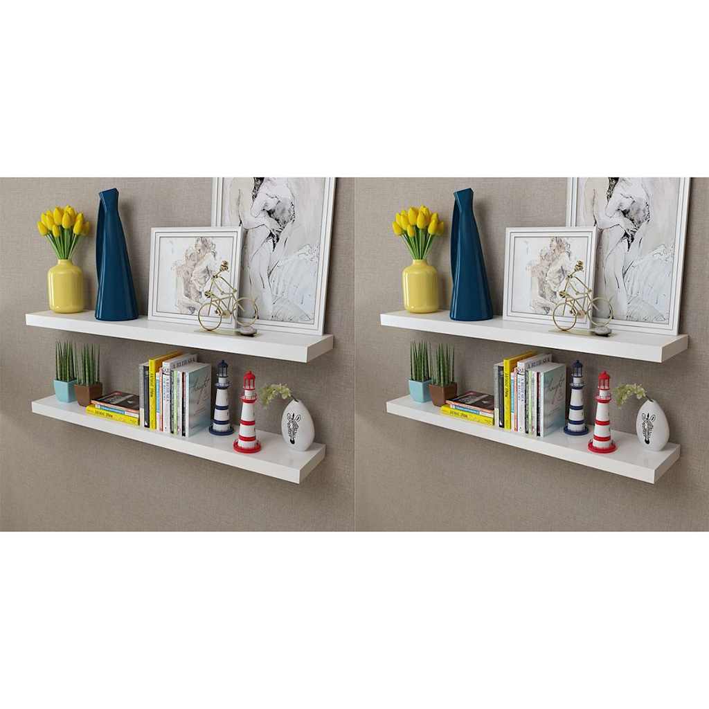 vidaXL Wall Shelves White