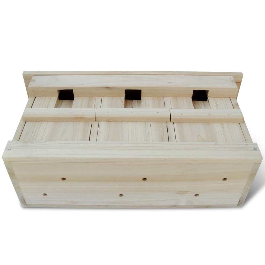 vidaXL Sparrow Houses 2 pcs Wood 44x15,5x21,5 cm 2