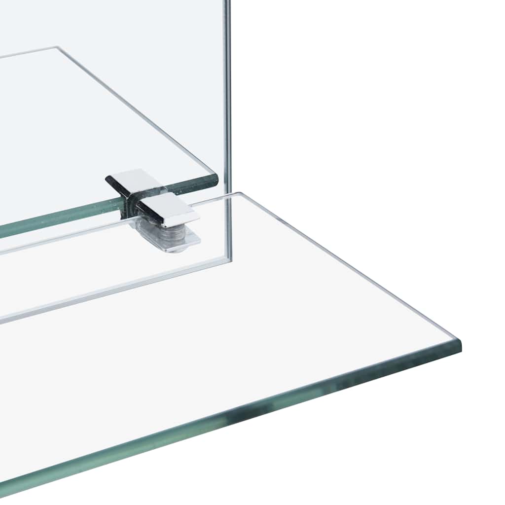 vidaXL Wall Mirror with Shelf 60x60 cm Tempered Glass 4