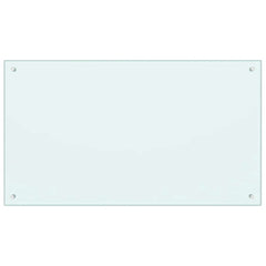 vidaXL Kitchen Backsplash Milk 100 x 60 cm Tempered Glass 2