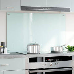 vidaXL Kitchen Backsplash Milk 100 x 60 cm Tempered Glass 3