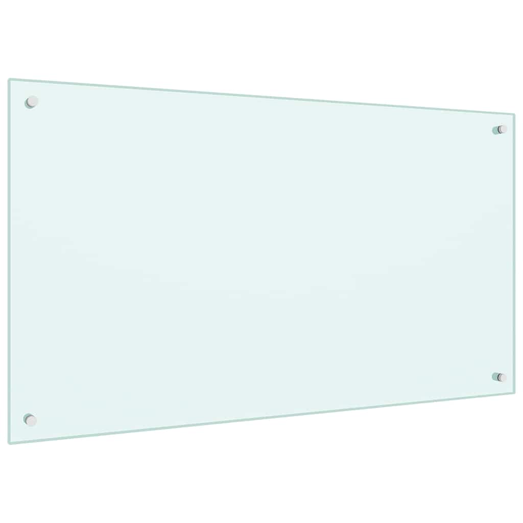 vidaXL Kitchen Backsplash Milk 100 x 60 cm Tempered Glass 5
