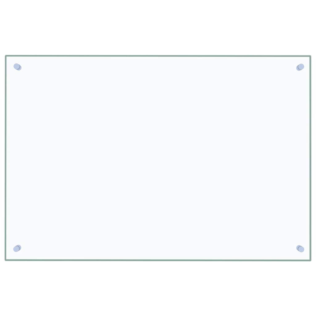 vidaXL Kitchen Backsplash Transparent 90 x 60 cm Tempered Glass 2
