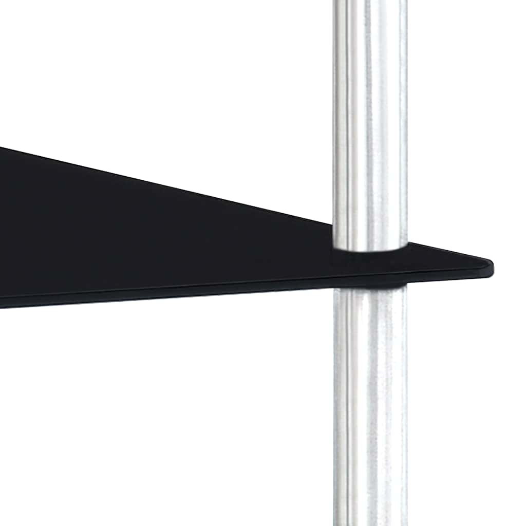 vidaXL 3-Tier Shelf Black 40x40x67 cm Tempered Glass 4