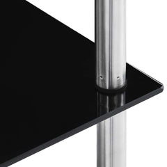 vidaXL Shelf | Black | Tempered glass | Medium | Shelf | Square | Contemporary 4