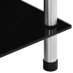 vidaXL Shelf | Black | Tempered glass | Medium | Shelf | Square | Contemporary 5
