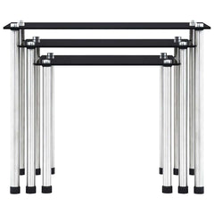 Nesting Tables 3 pcs Tempered Glass