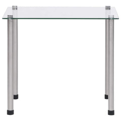vidaXL Nesting Table | Set of 3 | Transparent | Tempered glass, stainless steel 5