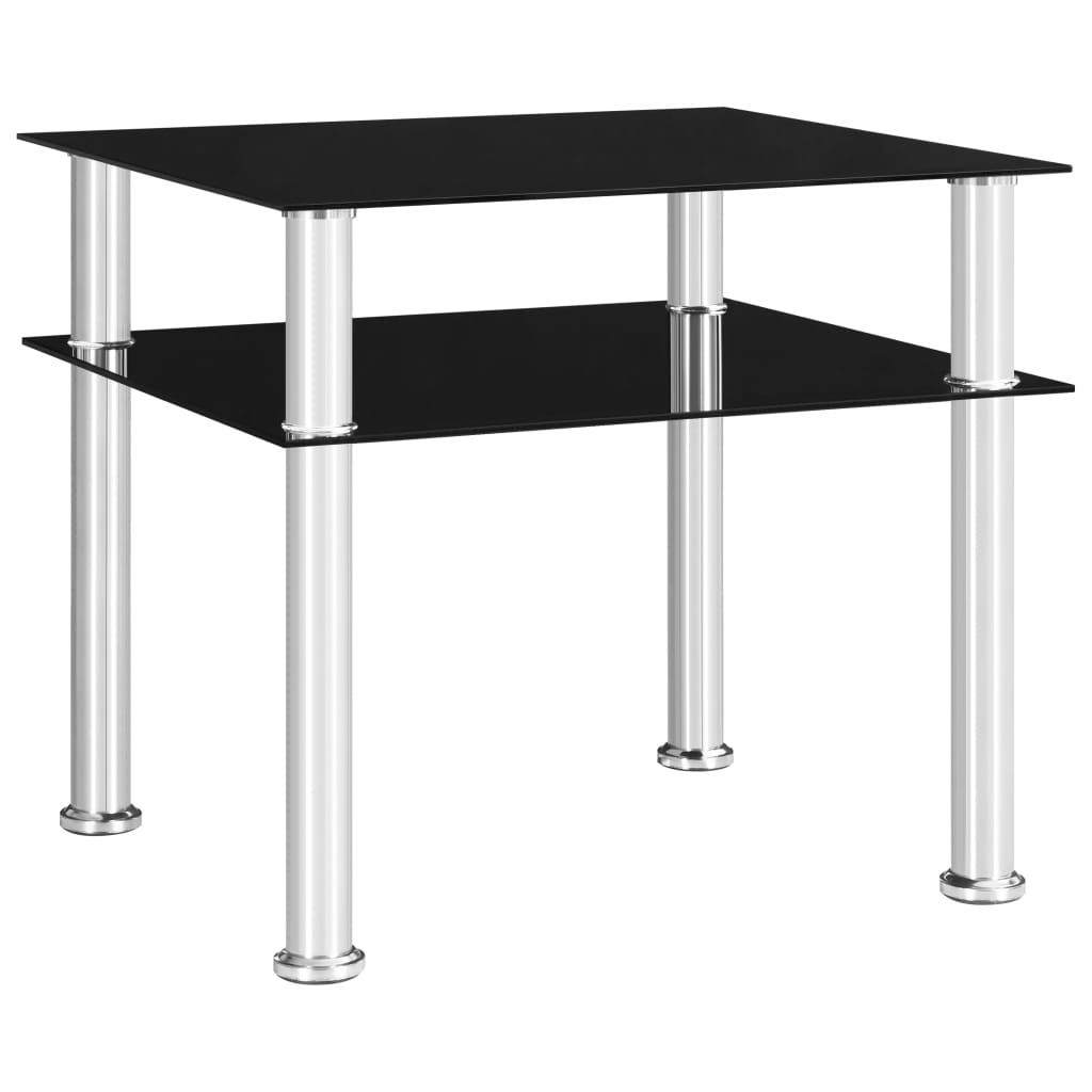 vidaXL Side Table | Black | Tempered glass | Medium | Modern | Side Table 1
