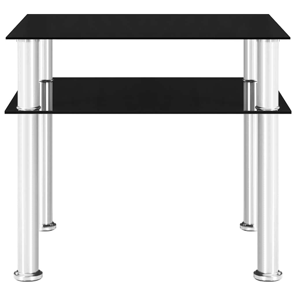 vidaXL Side Table | Black | Tempered glass | Medium | Modern | Side Table 2
