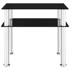 vidaXL Side Table | Black | Tempered glass | Medium | Modern | Side Table 2