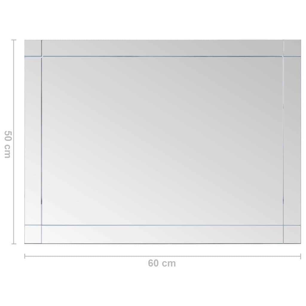 vidaXL Wall Mirror | Transparent | Glass | Medium | Decorative Inlays 6