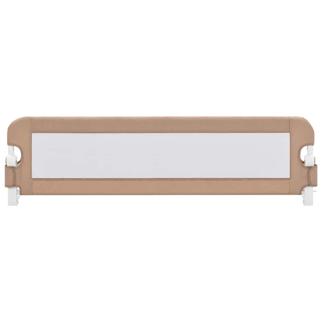vidaXL Toddler Safety Bed Rail Taupe 150x42 cm Polyester 3