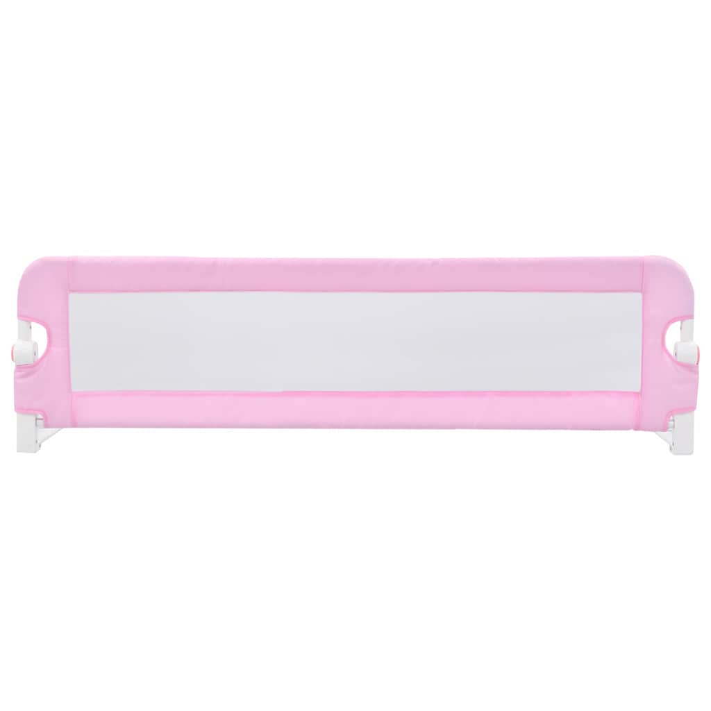 vidaXL Toddler Safety Bed Rail Pink 120x42 cm Polyester 3