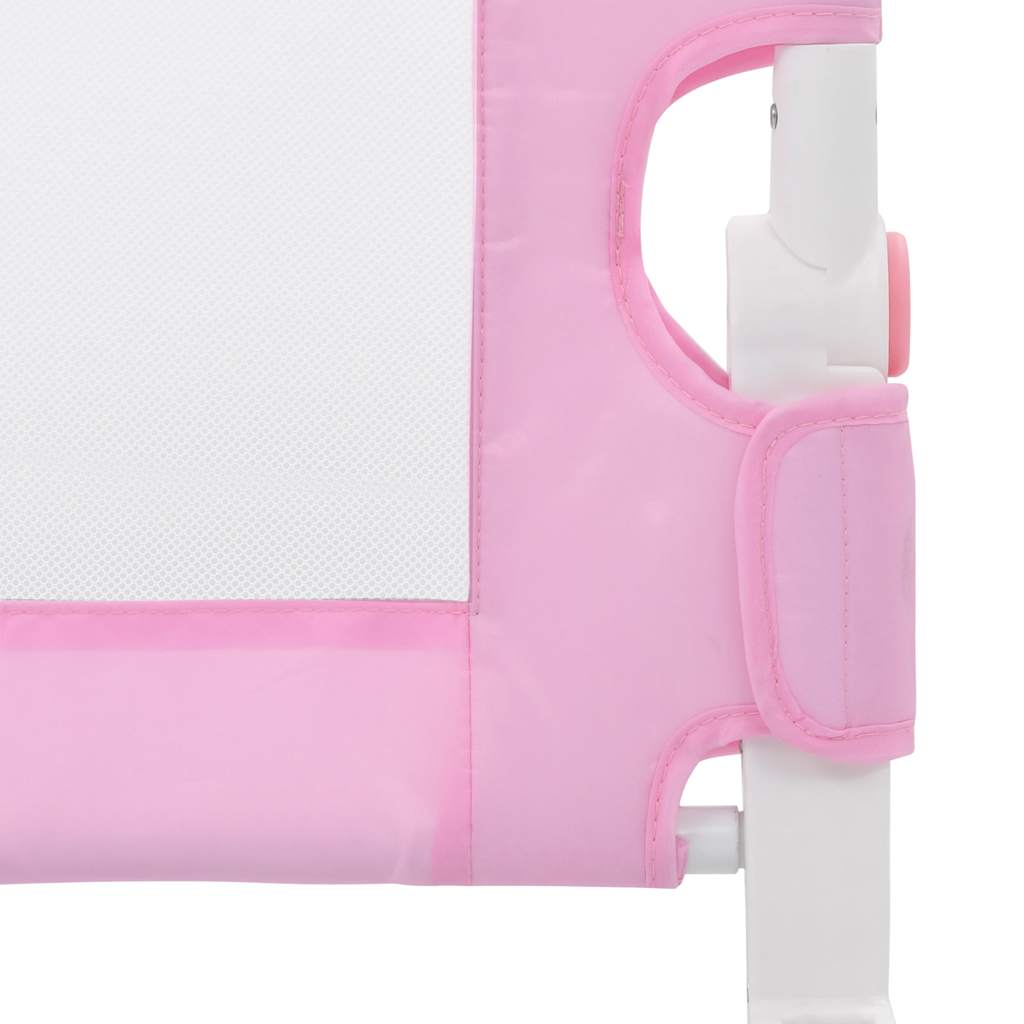 vidaXL Toddler Safety Bed Rail Pink 120x42 cm Polyester 5