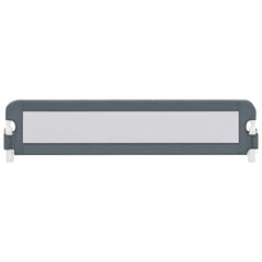 vidaXL Toddler Safety Bed Rail Grey 180x42 cm Polyester 3