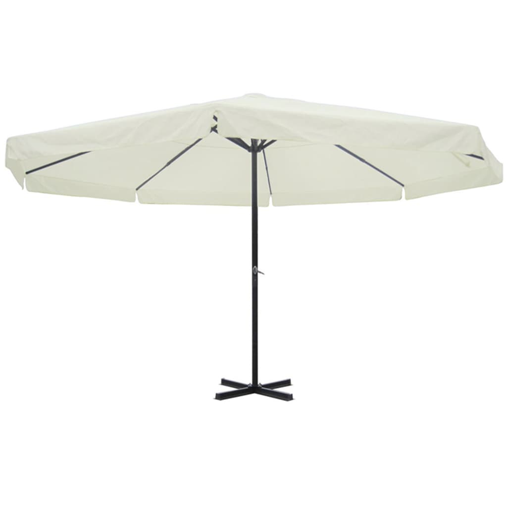 vidaXL Garden Parasol White Aluminium 500 cm 1