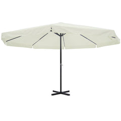 Garden Parasol with Aluminium Pole White 500 cm