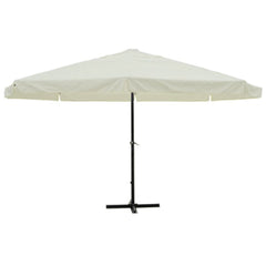 vidaXL Garden Parasol White Aluminium 500 cm 2