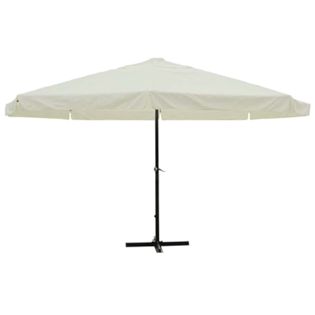 Garden Parasol with Aluminium Pole White 500 cm
