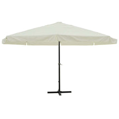 Garden Parasol with Aluminium Pole White 500 cm