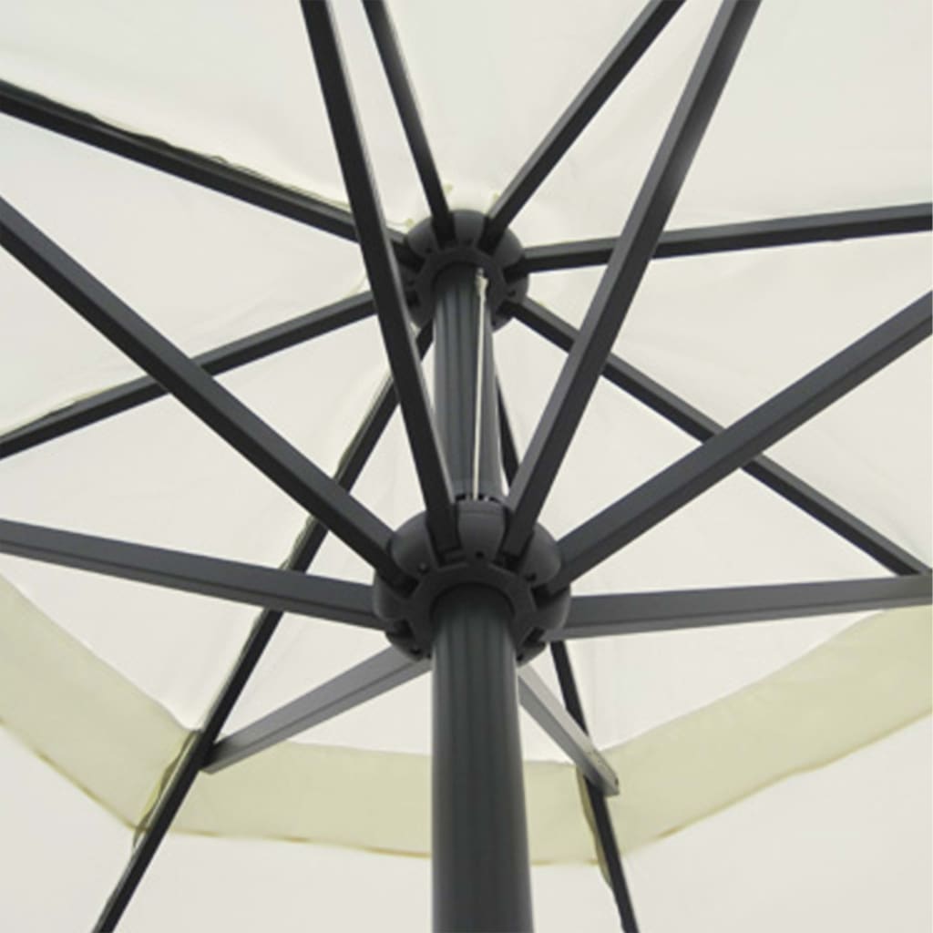 vidaXL Garden Parasol White Aluminium 500 cm 3