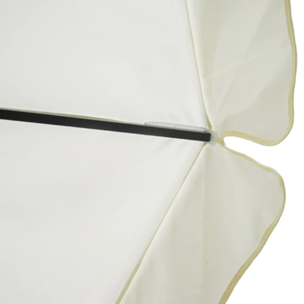 vidaXL Garden Parasol White Aluminium 500 cm 4