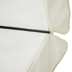 vidaXL Garden Parasol White Aluminium 500 cm 4