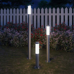 40374 vidaXL Garden Lamp Set 3-piece Waterproof Stainless Steel 3