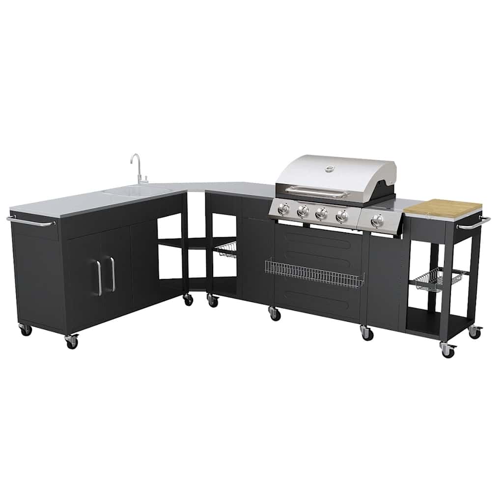 vidaXL Outdoor Kitchen Barbecue Missouri 4 Burners 3