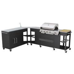 vidaXL Outdoor Kitchen Barbecue Missouri 4 Burners 3