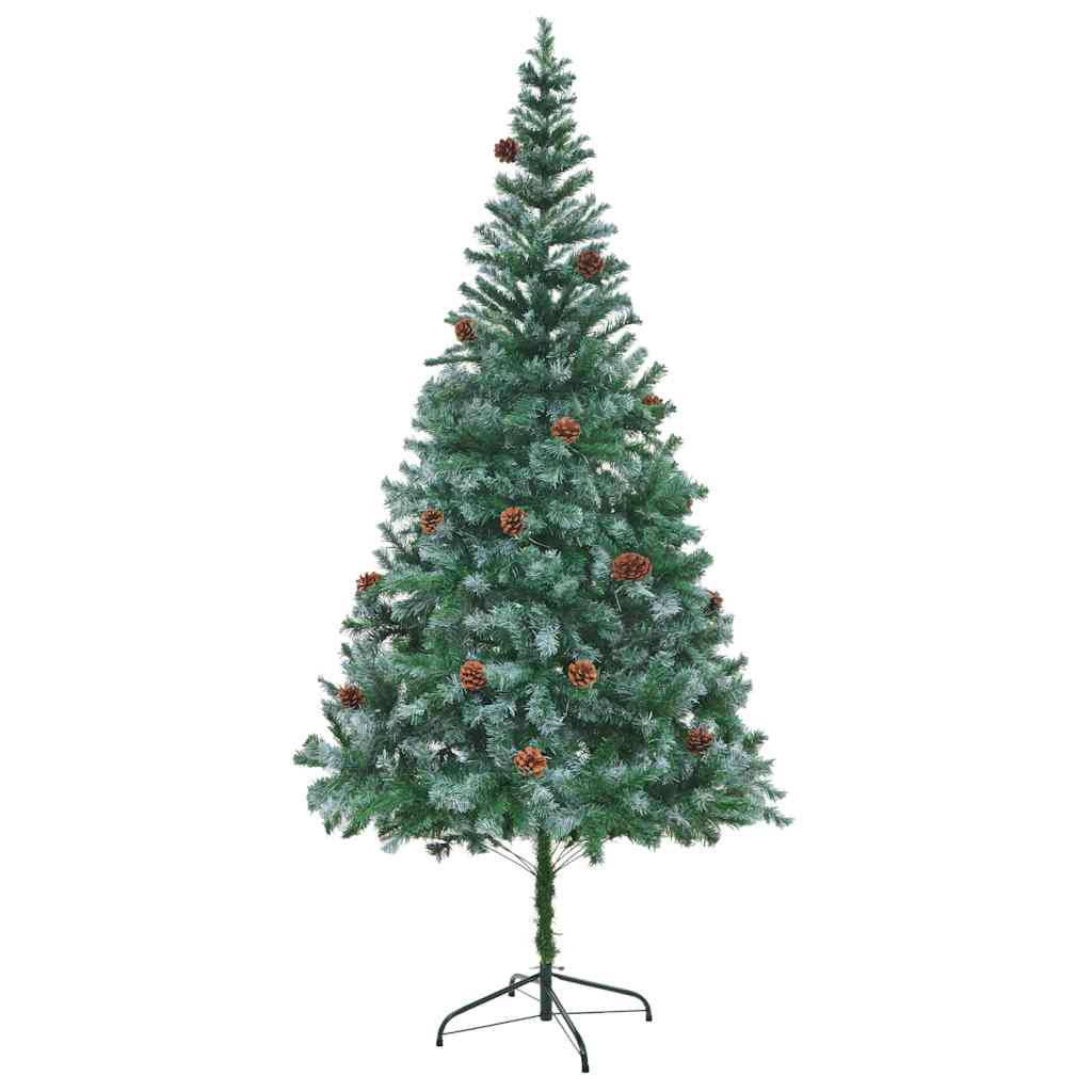 vidaXL Artificial Christmas Tree with Pinecones 210 cm 1