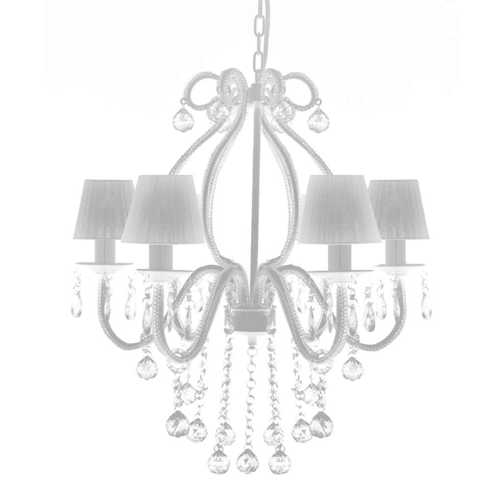 60338 vidaXL Chandelier with 2300 Crystals White 3