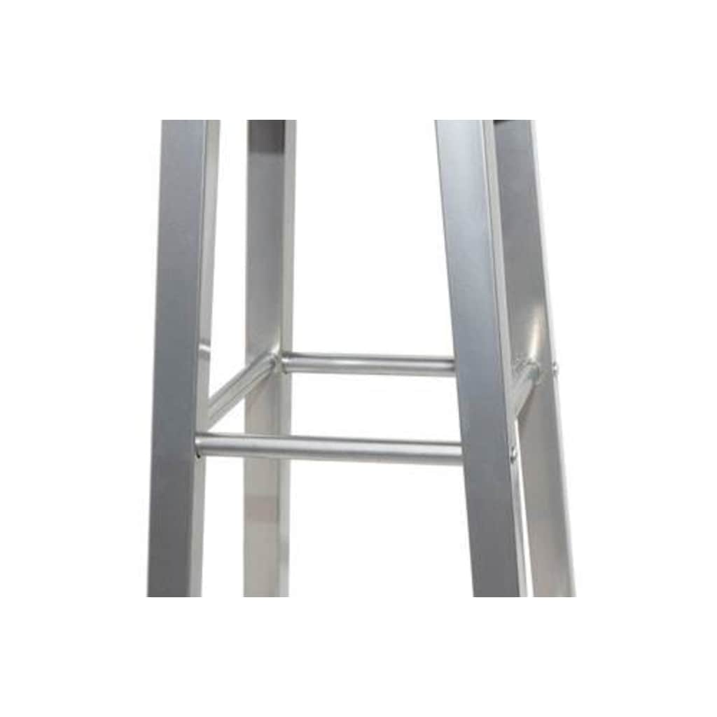 vidaXL Bar Stool | Set of 2 | Brown and Silver | Steel Frame with MDF Seat 2