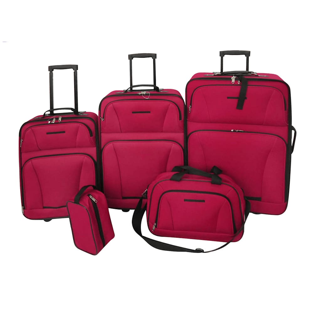 Five Travel Luggage Red