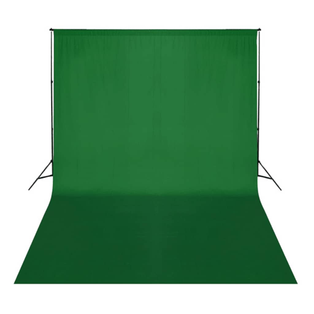 vidaXL Backdrop Cotton without Stand Green 500x300 cm Chroma Key 2