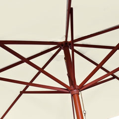 vidaXL Garden Parasol 300x258 cm Sand White 6