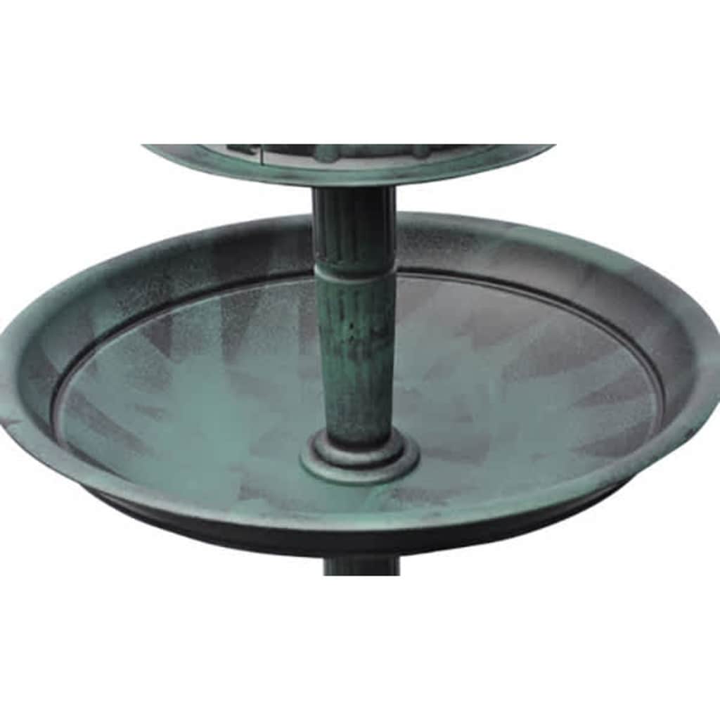 vidaXL Solar Bird Bath | Green | Weather-resistant plastic | Bird Bath | Round 3